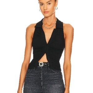 SUPERDOWN Elegant Black Women's Top